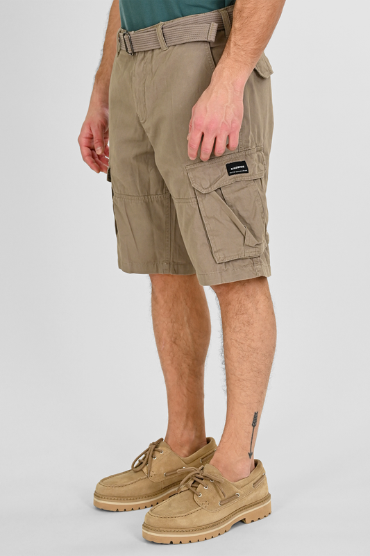 Rebase Cargo Shorts with Belt 7028 | Beige