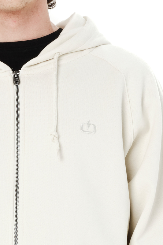 EMERSON MEN’S FULL ZIP HOODIE | OFF WHITE