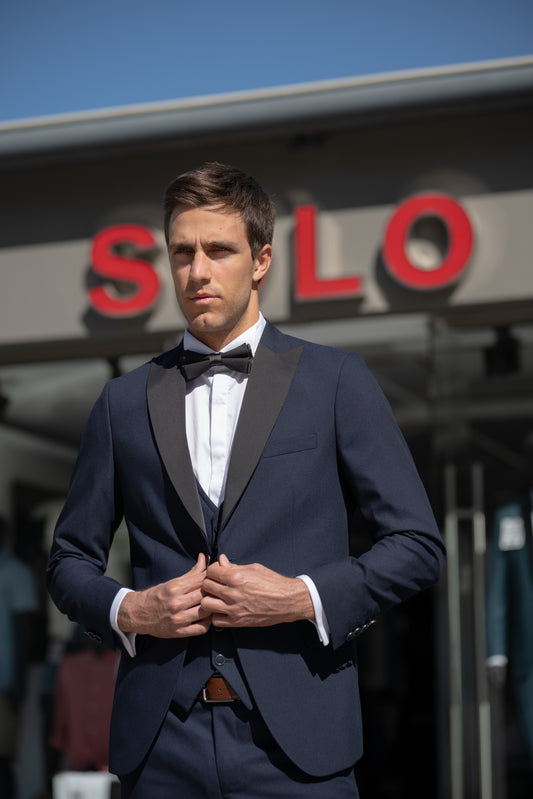 Γαμπριάτικο Κοστούμι Boston Peak Lapel | Μπλε